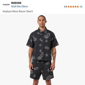 HUDSON Shorts And Shirt Black Bandana Set